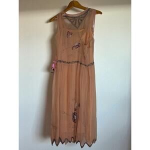 Vintage Dress 1920s Flapper Silk Beaded Sequin Salvage Small